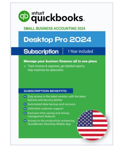 QuickBooks Desktop Pro 2024 – No Subscription – USA Version (1 Users)